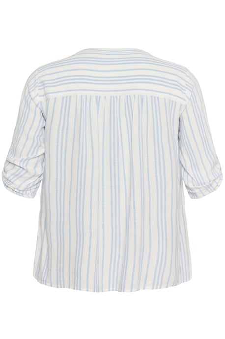 Blouse met lange mouwen Regular fit Chalk/Soft Chambray Stripe white blue - Image 5