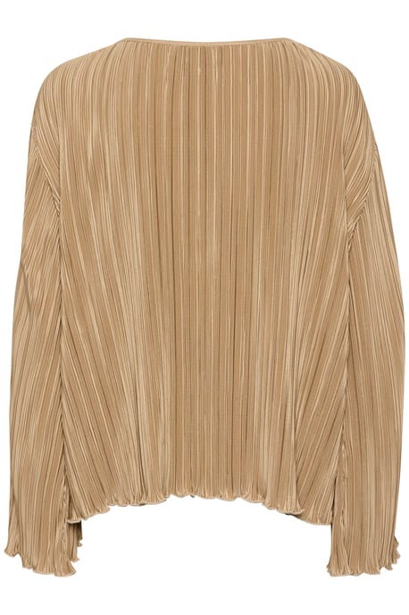 Blouse met lange mouwen Regular fit Dune beige - Image 5