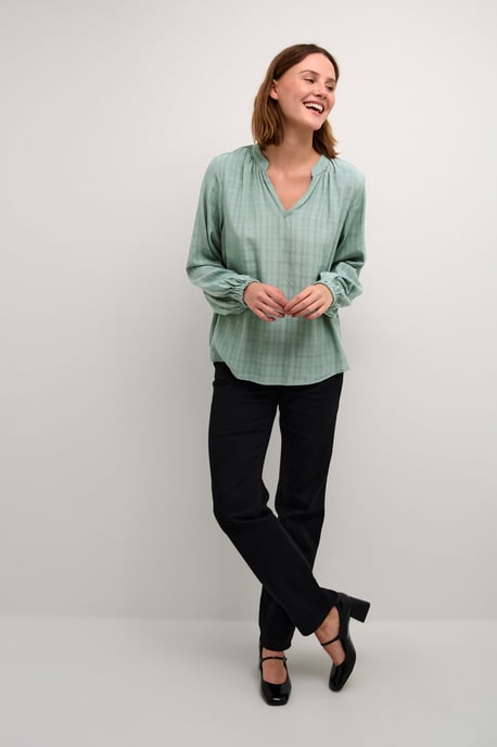 Blouse met lange mouwen A-shape BalsamGreen C. green - Image 1