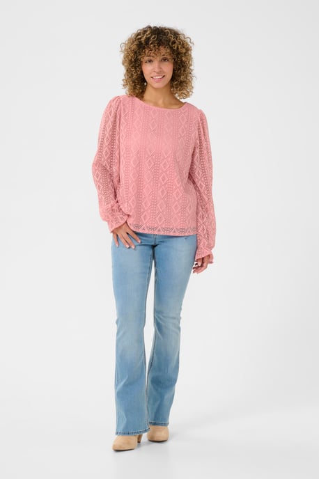 Blouse met lange mouwen Regular fit Blush rose - Image 1