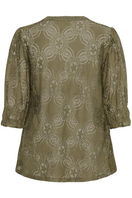 Blouse met lange mouwen Relaxed fit Dusky Green - Image 5