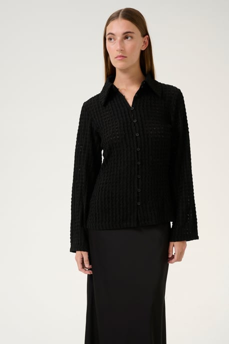 Blouse met lange mouwen Regular fit Meteorite black - Image 3