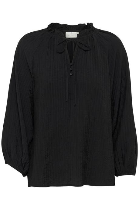 Blouse met lange mouwen Loose fit Black - Image 4