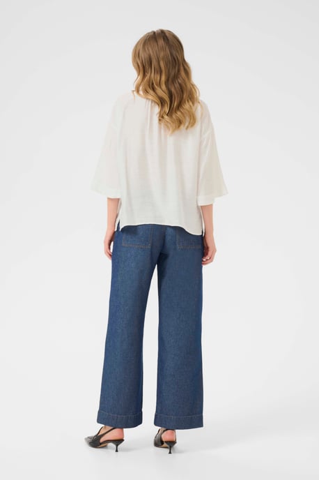 Blouse met lange mouwen Loose fit Chalk - Image 2