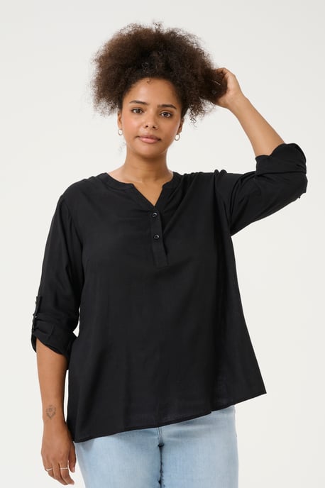 Blouse met lange mouwen Regular fit Black - Image 5