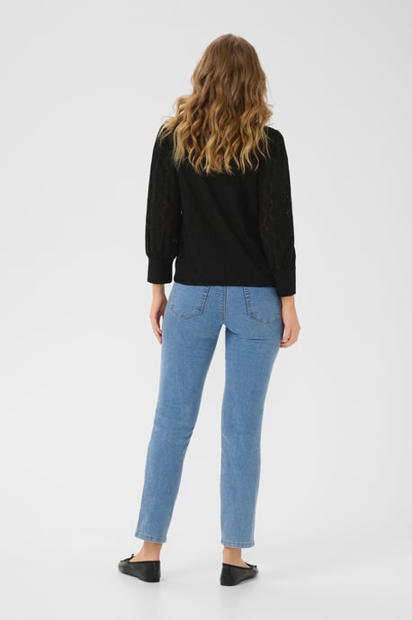 Blouse met lange mouwen Regular fit Black - Image 2