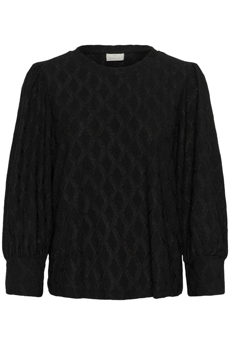 Blouse met lange mouwen Regular fit Black - Image 4