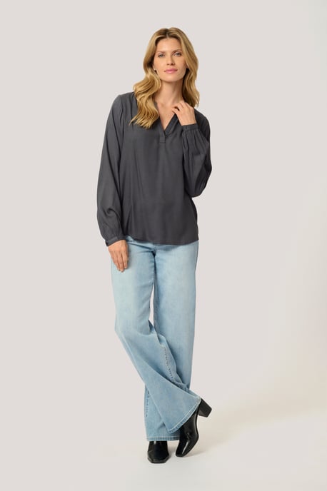 Blouse met lange mouwen Regular fit Black Oyster - Image 2