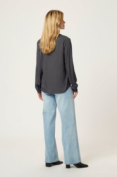 Blouse met lange mouwen Regular fit Black Oyster - Image 3