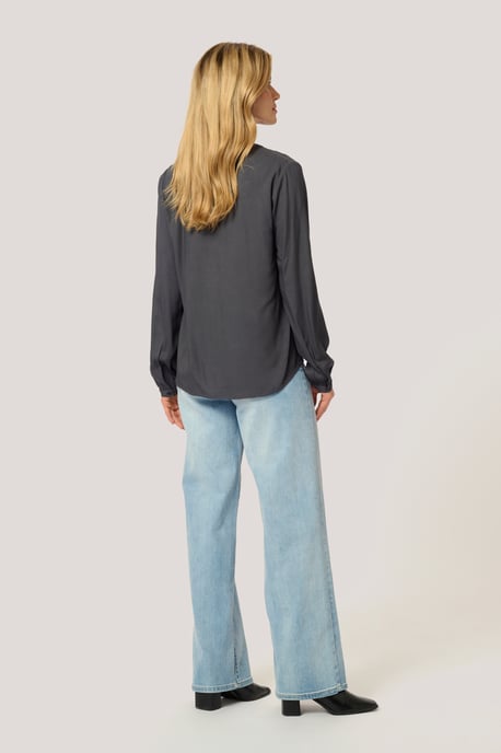 Blouse met lange mouwen Regular fit Black Oyster - Image 4