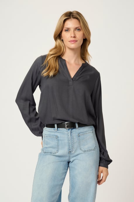 Blouse met lange mouwen Regular fit Black Oyster - Image 5