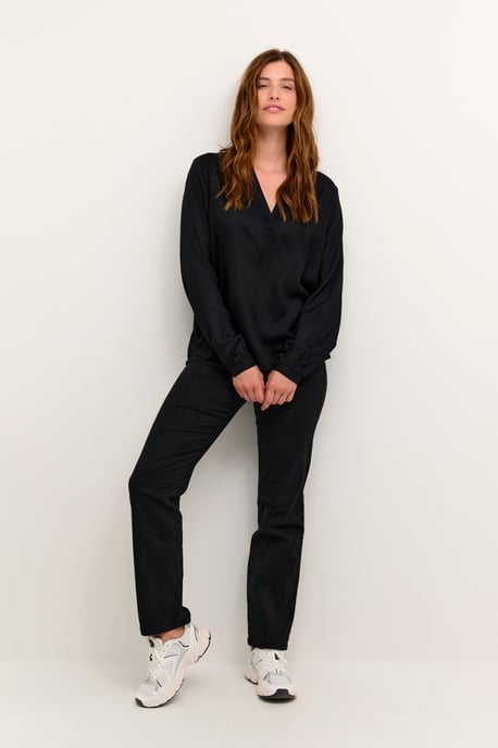 Blouse met lange mouwen Regular fit Black - Image 2