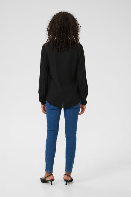 Blouse met lange mouwen Regular fit Black - Image 5