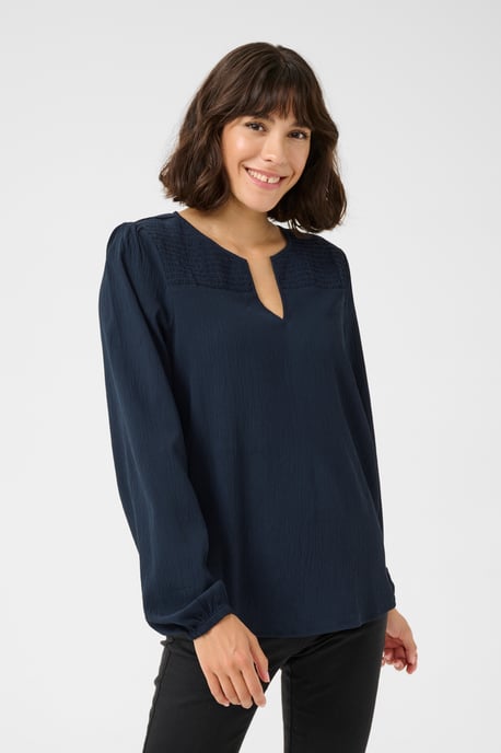 Blouse met lange mouwen Regular fit Midnight Marine - Image 3