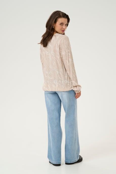 Blouse met lange mouwen Regular fit Feather Gray,Chalk Print grey white - Image 2
