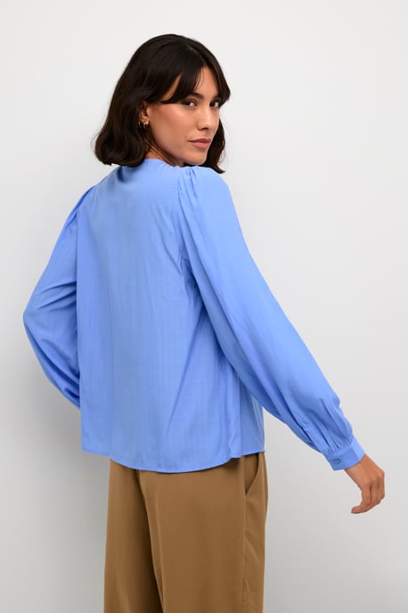 Blouse met lange mouwen Regular fit Vista Blue - Image 3