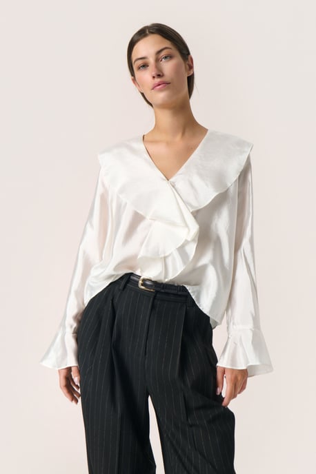 Blouse met lange mouwen Loose fit Whisper White - Image 2