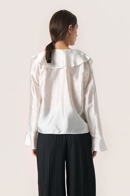 Blouse met lange mouwen Loose fit Whisper White - Image 3