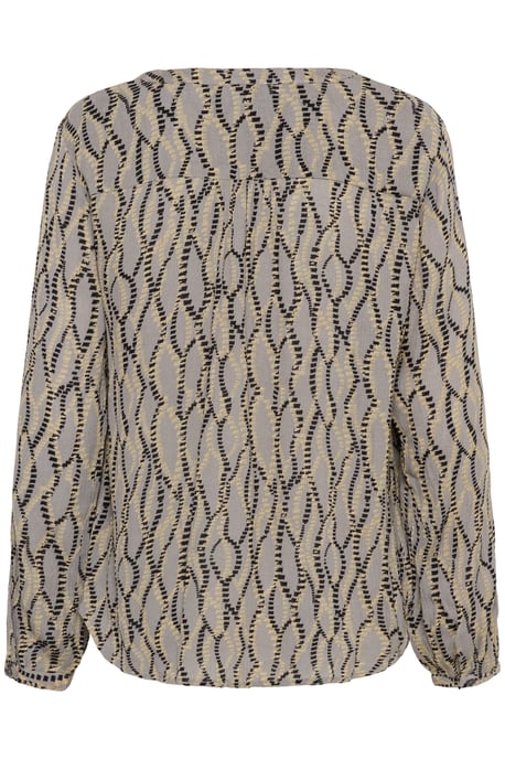 Blouse met lange mouwen Regular fit Grey/Black Graphic Simili grey - Image 5
