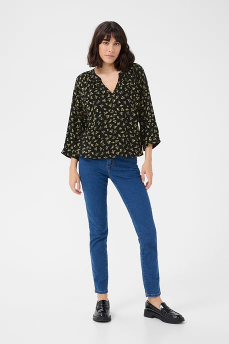 Blouse met lange mouwen Loose fit Black/Green Lettuce Ditzy black green - Image 1