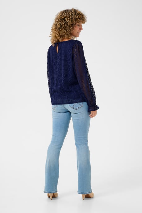 Blouse met lange mouwen Regular fit Ocean Cavern dark blue - Image 2