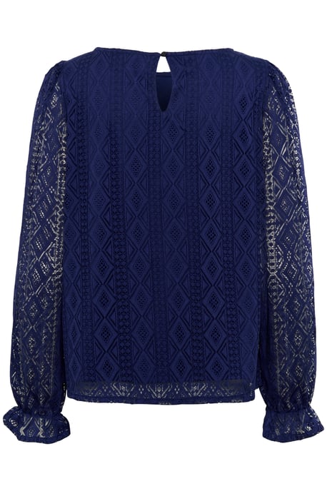Blouse met lange mouwen Regular fit Ocean Cavern dark blue - Image 5