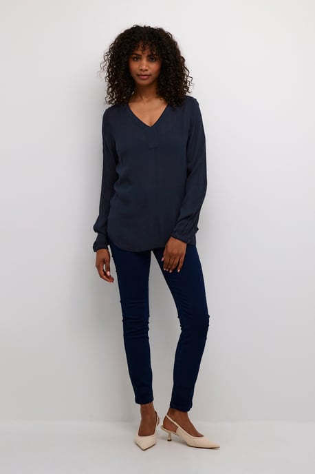Blouse met lange mouwen Regular fit Midnight Marine - Image 1