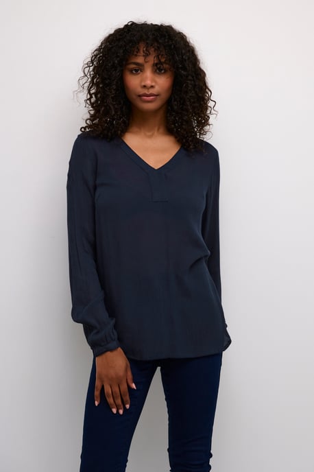 Blouse met lange mouwen Regular fit Midnight Marine - Image 2