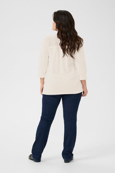 Blouse met lange mouwen Regular fit Chalk white - Image 2