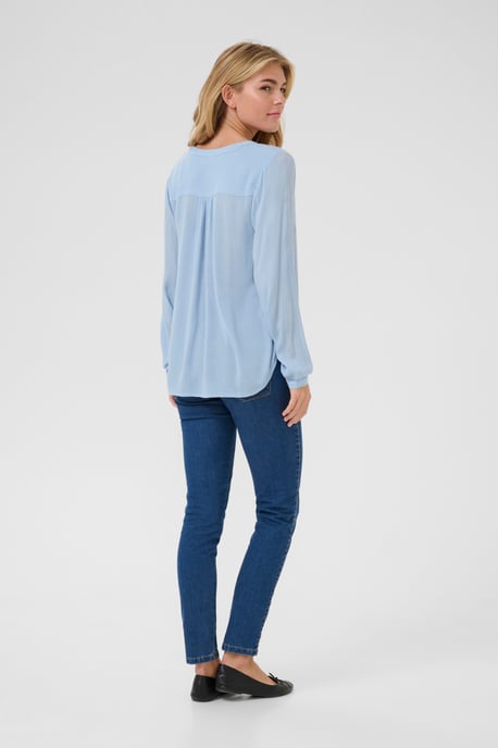 Blouse met lange mouwen Regular fit Soft Chambray blue - Image 2