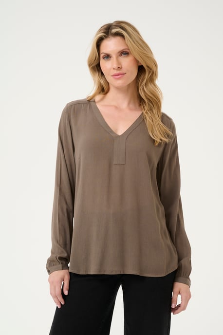 Blouse met lange mouwen Regular fit Major Brown - Image 2