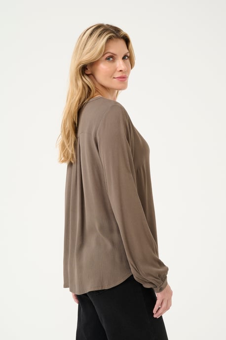 Blouse met lange mouwen Regular fit Major Brown - Image 3
