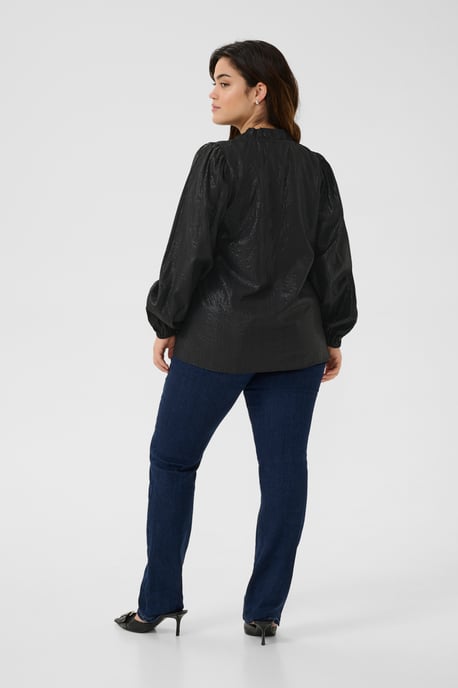 Blouse met lange mouwen Regular fit Black - Image 2