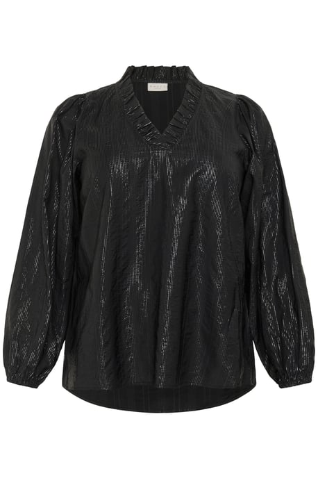Blouse met lange mouwen Regular fit Black - Image 4