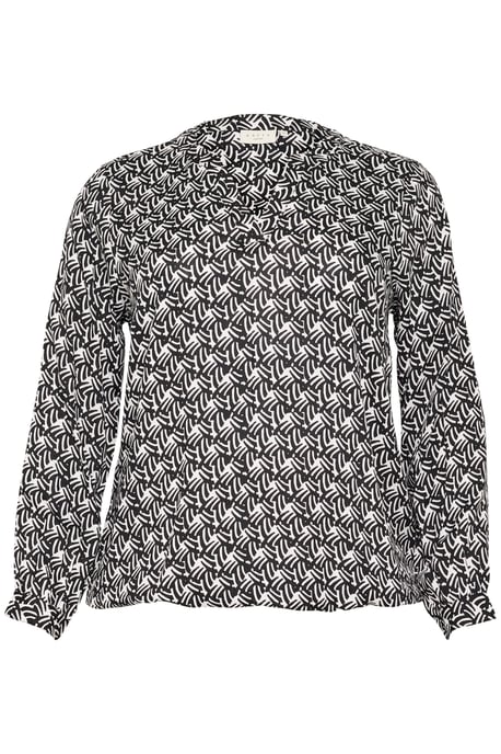 Blouse met lange mouwen Regular fit Black/Moonstruck Retro Print black darkgrey - Image 4