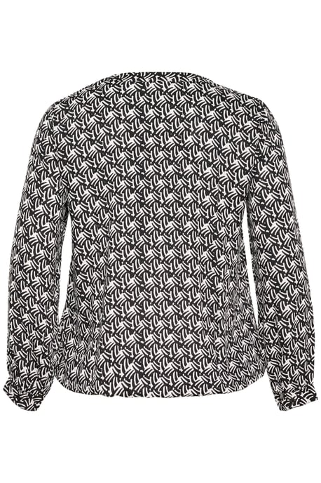 Blouse met lange mouwen Regular fit Black/Moonstruck Retro Print black darkgrey - Image 5