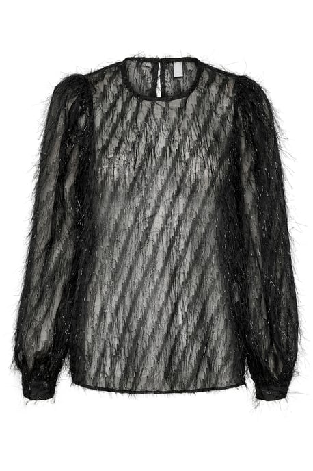 Blouse met lange mouwen Relaxed fit Blac - Image 5