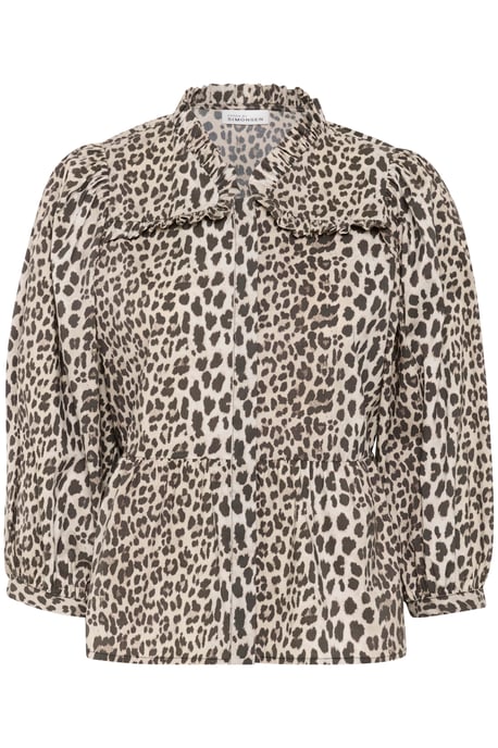 Blouse met lange mouwen Feminine Ulrike print - Simply taupe grey - Image 4