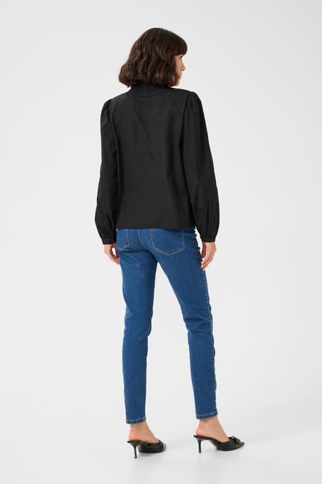 Blouse met lange mouwen Regular fit Black - Image 3