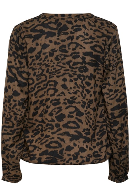 Blouse met lange mouwen Regular fit Major Brown/Black Leopard - Image 5