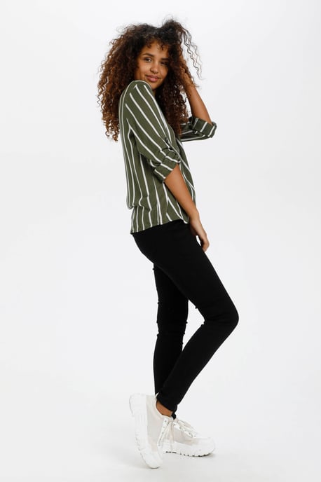 Blouse met lange mouwen Regular fit Grape Leaf/Chalk white green - Image 2
