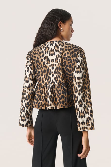 Blouse met lange mouwen Feminine Leopard Pattern - Image 3