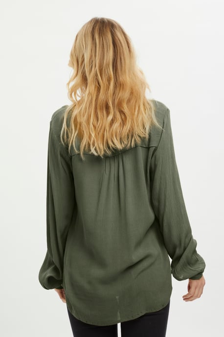 Blouse met lange mouwen Regular fit Grape Leaf green - Image 2