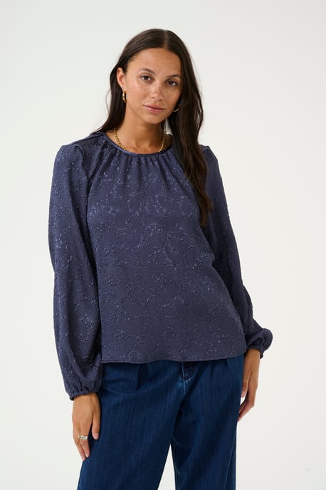 Blouse met lange mouwen Regular fit Midnight Marine CC - Image 2