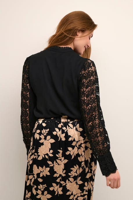 Blouse met lange mouwen Relaxed fit Blac - Image 5