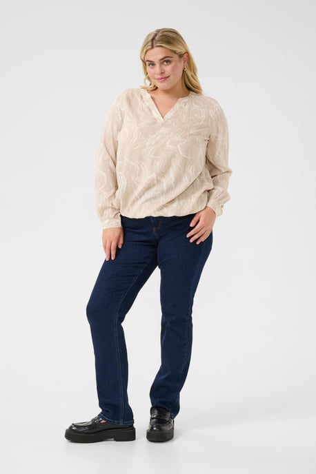 Blouse met lange mouwen Regular fit Feather Gray,Chalk Print grey white - Image 1