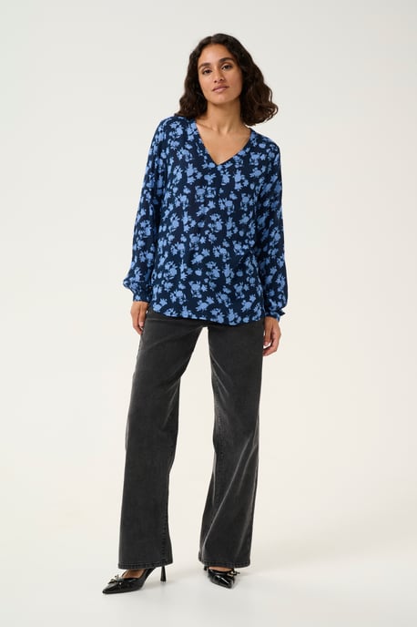 Blouse met lange mouwen Regular fit Midnight M./Ebb&Flow Flower floral - Image 1