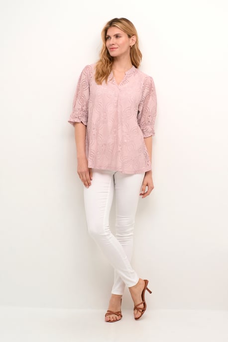 Blouse met lange mouwen Relaxed fit Pale Mauve rose - Image 2