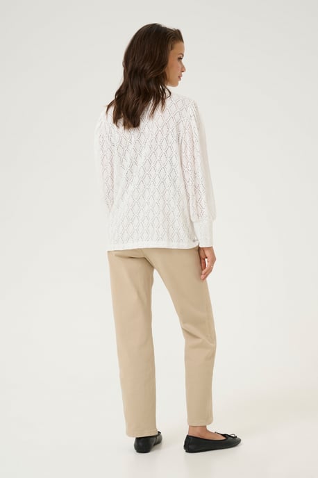 Blouse met lange mouwen Regular fit Chalk white - Image 2