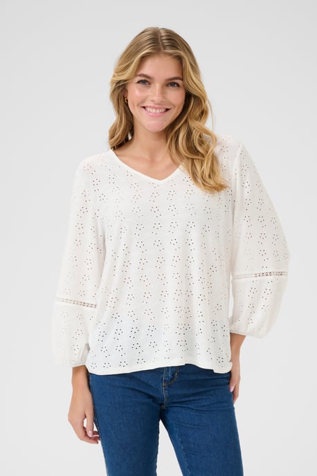 Blouse met lange mouwen Regular fit Chalk CC. - Image 3